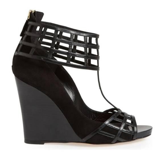Derek Lam 'Beryl' Leather Wedge Sandal Wedges - Picture 1 of 14